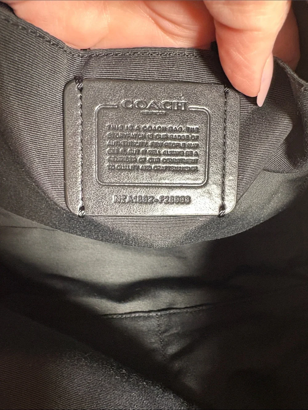 Coach Black Pebbled Leather Bag with Gold Hardware